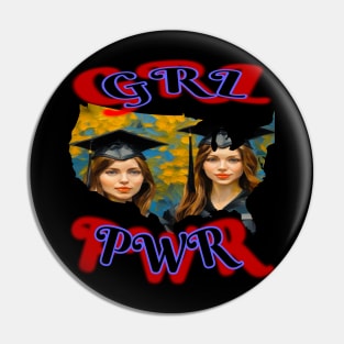 GRL PWR, VAN GOGH FEMALE STUDENTS Pin