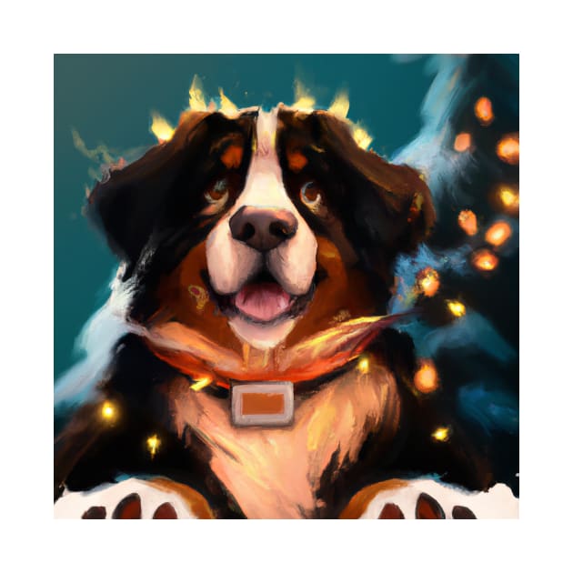 Cute Bernese Mountain Dog Drawing by Play Zoo