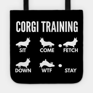 Corgi Training Cardigan Welsh Corgi Tricks Tote