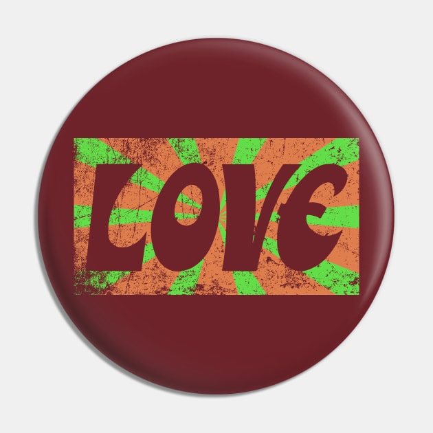 LOVE Groovy 60s style graphic Pin by ClothedCircuit