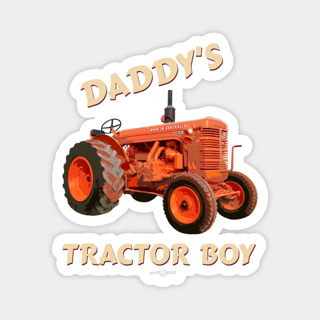 Daddy's tractor boy Magnet by seadogprints