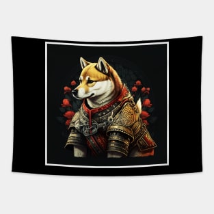 Shiba Inu dog, Samurai, Funny Dog Lover Tapestry