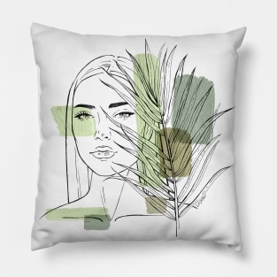 tropical girl Pillow