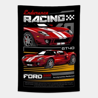 Vintage V8 GT40 Car Tapestry