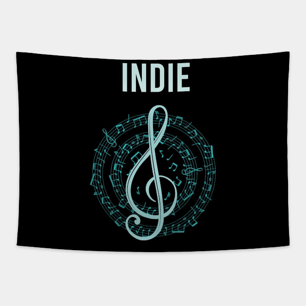 Music Note Circle Indie Tapestry by Hanh Tay