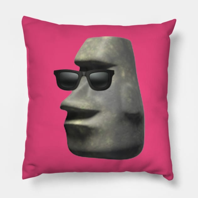 Easter Island Moai Statue Pillow by MooseFish Lodge