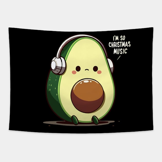 Avocado Melody Escape - I'm so tired of Christmas music Tapestry by T-Shirt Paradise