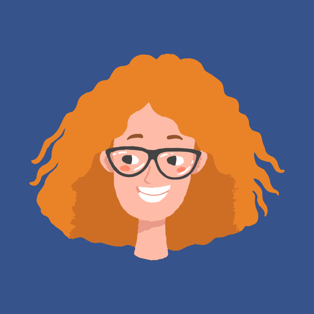 Ginger curly girl avatar by JunkyDotCom