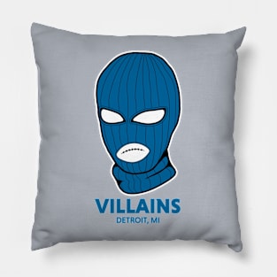 Retro Detroit Villains Blue Ski Mask Pillow