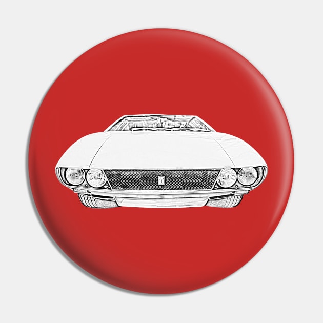 De Tomaso Mangusta 1960s Italian classic car monochrome Pin by soitwouldseem