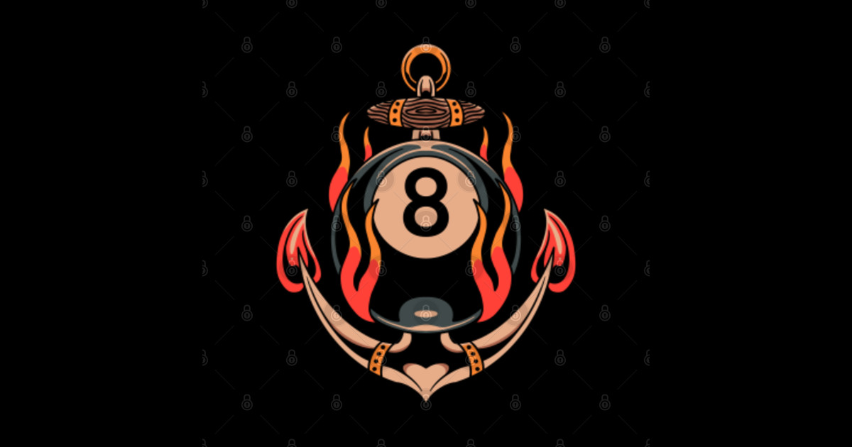 ANCHOR X 8 BALL Anchor X 8 Ball Sticker TeePublic