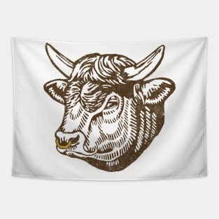 Highland Cow Head Tapestry