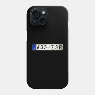 W33 - Z3R Car license plates Phone Case