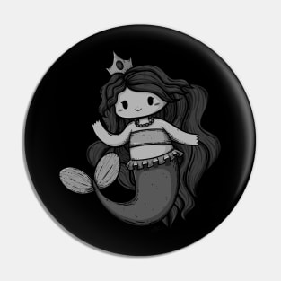 Cute Mermaid Illustration Pin