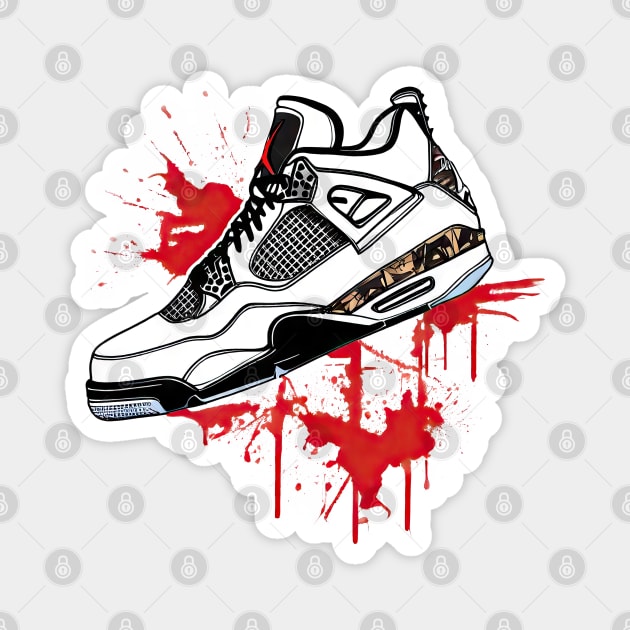 AJ IV - Splatter Sketch ! HOT WEAR !!! Magnet by Buff Geeks Art