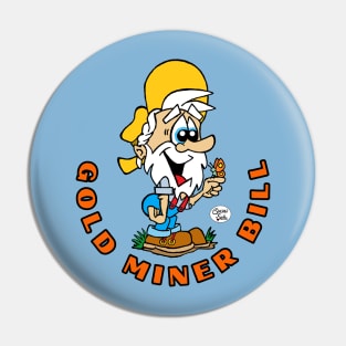 Cute Gold miner Bill gold Rush gang Oronoco, Minnesota original art fritts Cartoons 2023 Pin