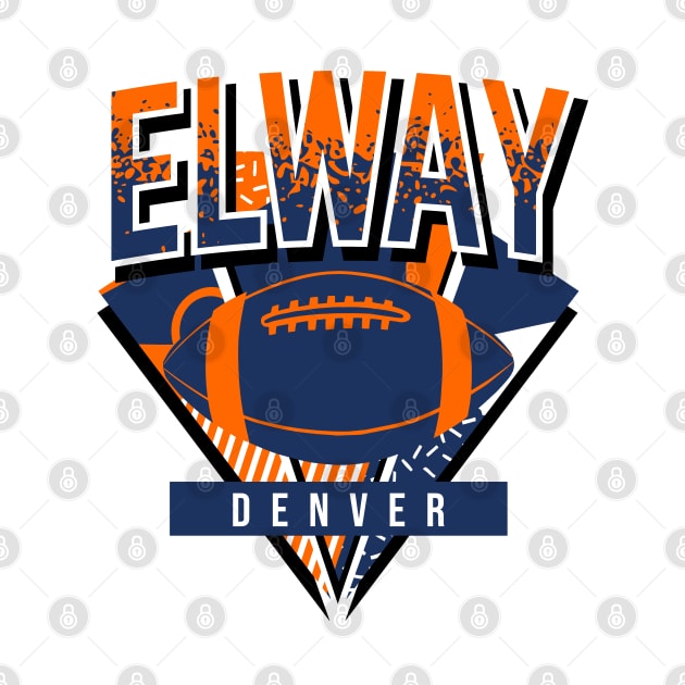 Elway Throwback Denver Football by funandgames