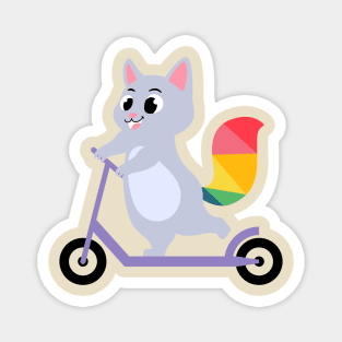 Cat Scooter Magnet