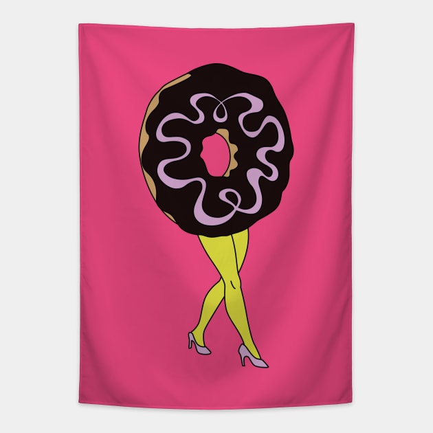 Donut Mascot Tapestry by saintpetty