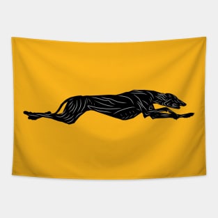 stylized greyhound dog silhouette Tapestry