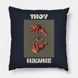 Hand Eyes Troy Hawke Pillow