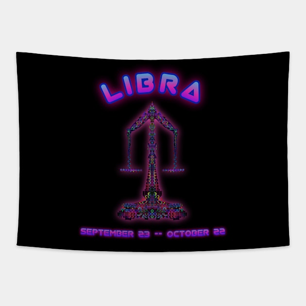 Libra 7b Black Tapestry by Boogie 72