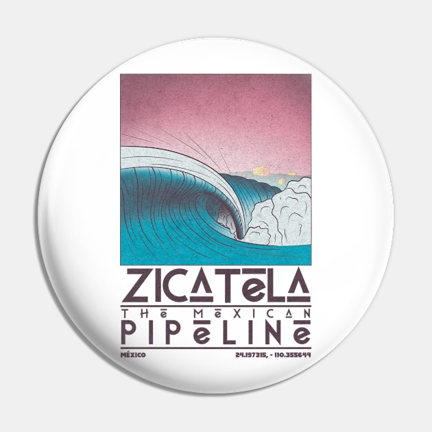 Zigatela, The Mexican Pipeline Pin by JDP Designs