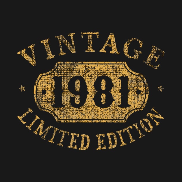 years old 43rd Birthday Anniversary Best Limited 1981 by vulanstore