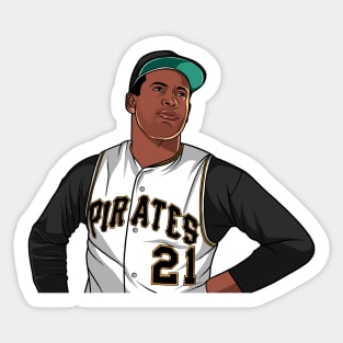 Clemente 21 Vintage T Shirt Sticker for Sale by DanielleEakins