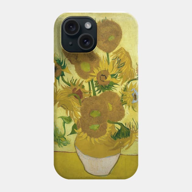 Van Gogh Exhibition Poster - 1973, Switzerland - Sunflowers Phone Case by notalizard