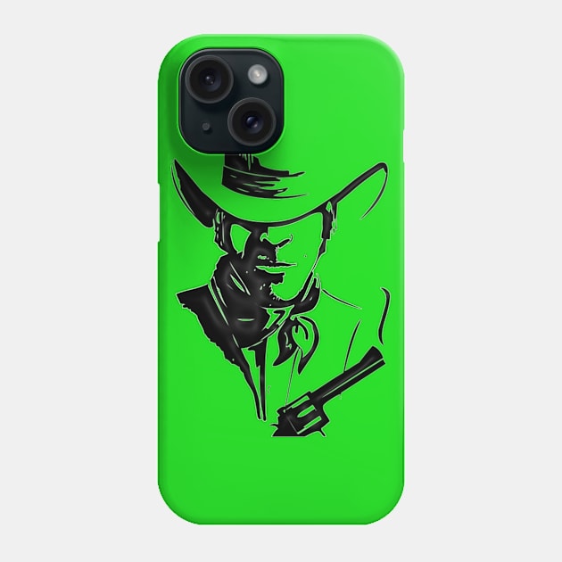 Western Era - Cowboy with Gun Phone Case by The Black Panther