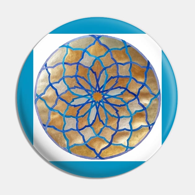 Golden Mandala Pin by Aladdins Vault