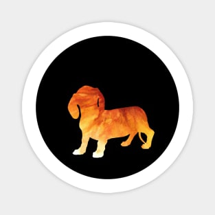 Dachshund - Fiery Orange Silhouette Magnet