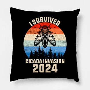 I survived the cicada invasion 2024 Pillow