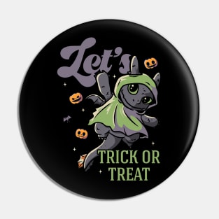 Lets Trick Or Treat Funny Cute Spooky Pin