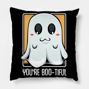 Ghost - You're Boo-tiful Funny Halloween Ghost Pun Pillow