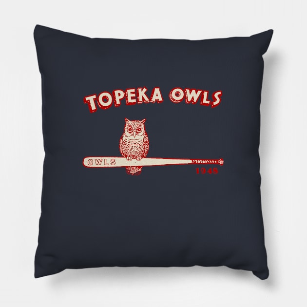 Topeka Owls 1948 Pillow by TopCityMotherland