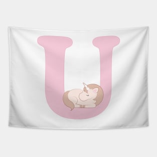 U - pink - unicorn Tapestry