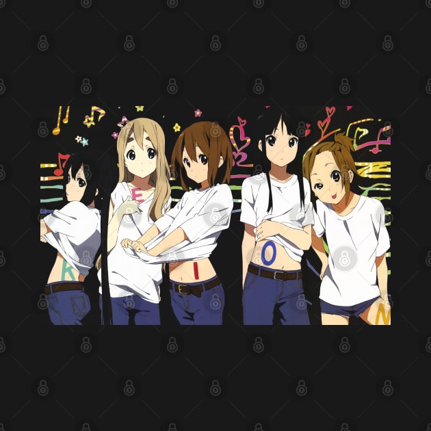 Mio and Ritsu's Dynamic Duo K-on! Drum and Bass Tee by NinaMcconnell