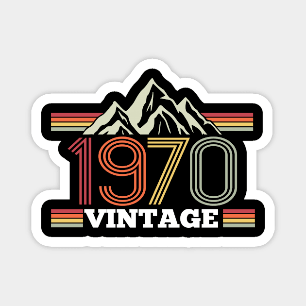 1970 birthday gift idea retro Magnet by HBfunshirts