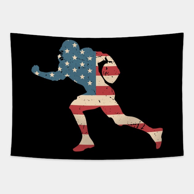 Football American USA Flag Tapestry by onazila pixel