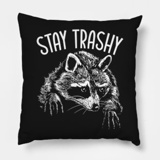 Stay Trashy Trash Pandas Raccoon Lover Wildlife Animal Pillow