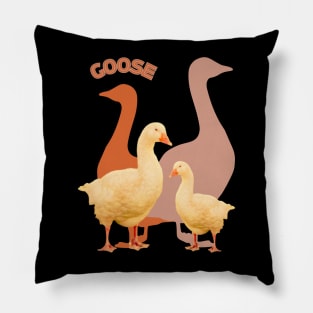 Goose photo with orange and beige background geese Pillow