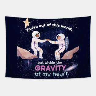 Cosmic Bond  - Space Lovers Tapestry