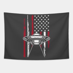 Aliens with a flag Tapestry