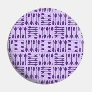 Purple Spoons Pattern Pin