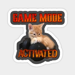 Gamer Cat Game Mode Activated Magnet