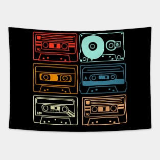 Retro Cassette Collection Tapestry