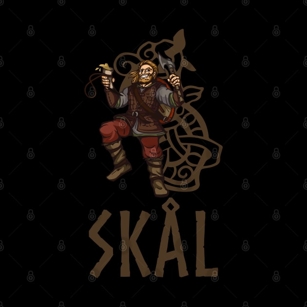 Viking Warrior With Beer. Skål! by Styr Designs