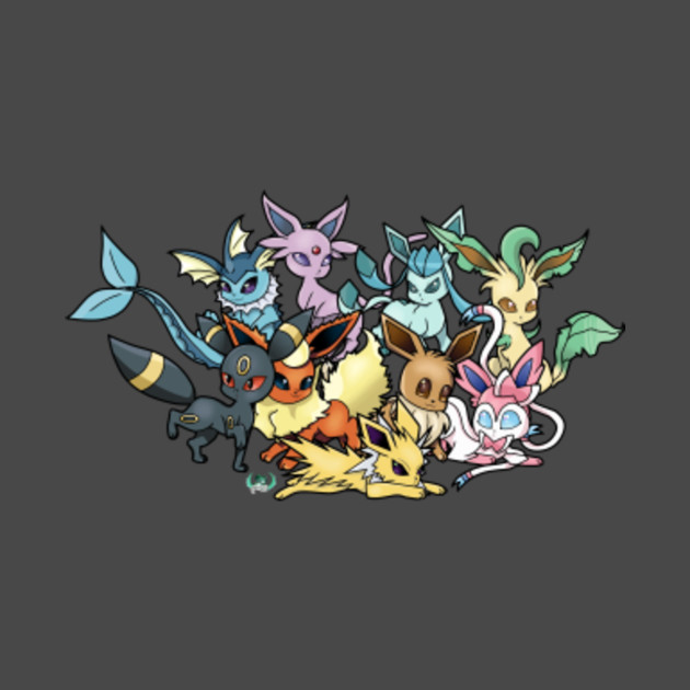 Chibi Eeveelutions - Pokemon - T-Shirt | TeePublic